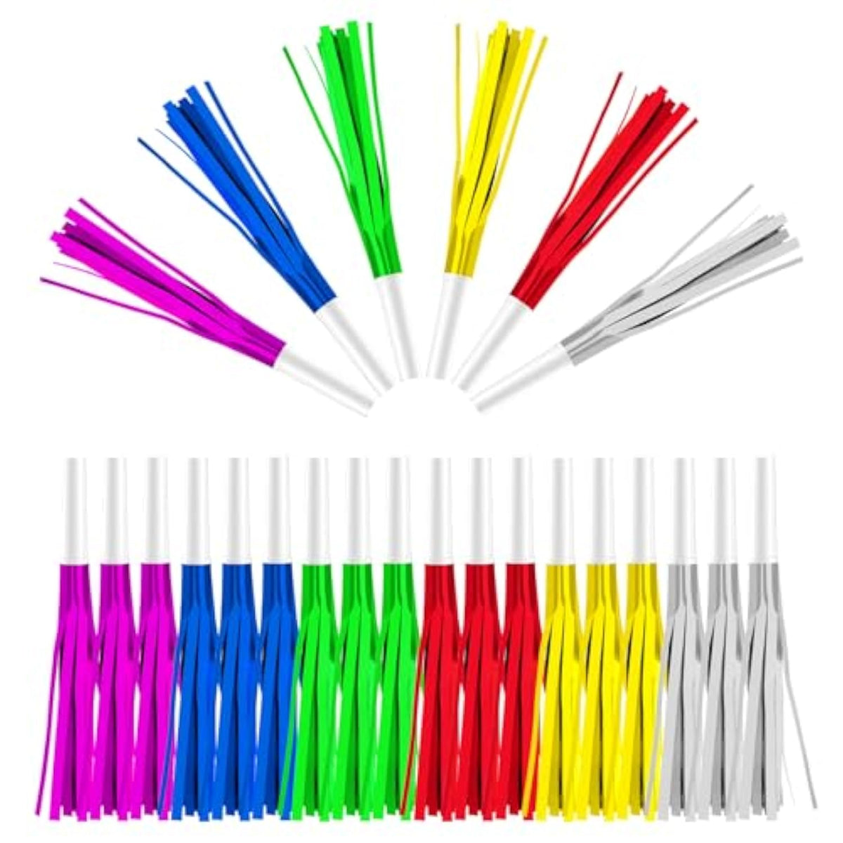 24 Pcs Colorful Party Blowers & Noise Makers Bulk Set