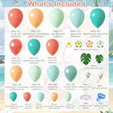 Tropical Balloon Garland Kit with Rose Gold & Blush Balloons, Palm Leaves for Party Decor