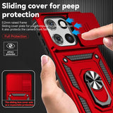 Phone Case For Motorola Moto G Stylus 5G 2025 Case With Hd Screen Protector & Slide Camera Cover & Kickstand, [Military-Grade] Phone Case For Moto G Stylus 5G 2025,Red