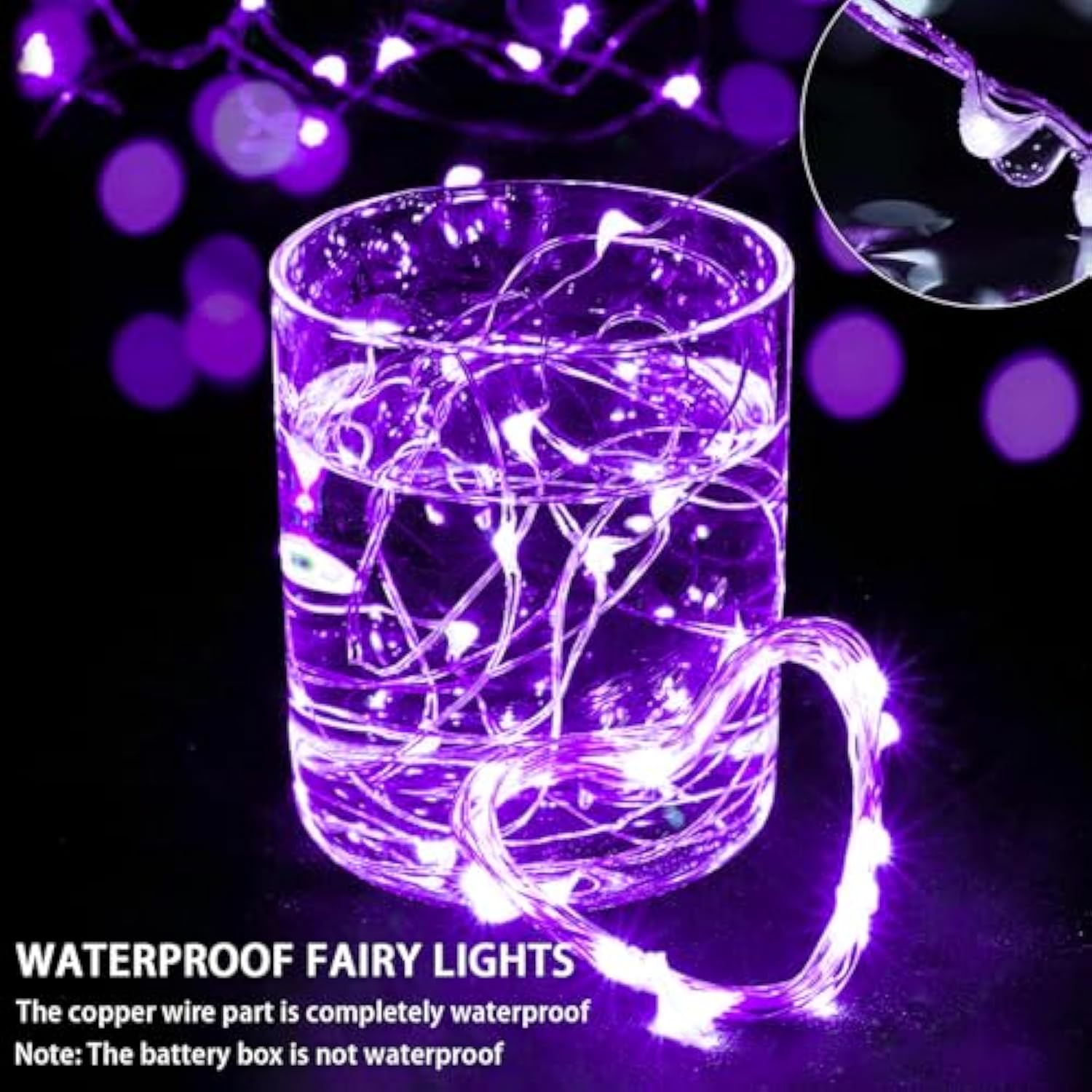 12 Pack Purple Fairy Lights 7Ft 20 Led Twinkle String Lights 3 Modes Battery Operated Waterproof Firefly Starry For Maso