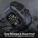[2 Pack] Band With Case Compatible For Apple Watch 41Mm 40Mm 38Mm Iwatch Series 8 7 Se 6 5 4 3 2 1 Strap, Men Women Sport Strap With Bumper Rugged Shockproof Military Protective, 2 Pack
