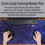 Galaxy Universe Large Gaming Mouse Pad Starry Night Sky Stars Outer Space Long Mousepad Non-Slip Rubber Base Keyboard Mat For Desk,Office,Home 35.4"X15.7"