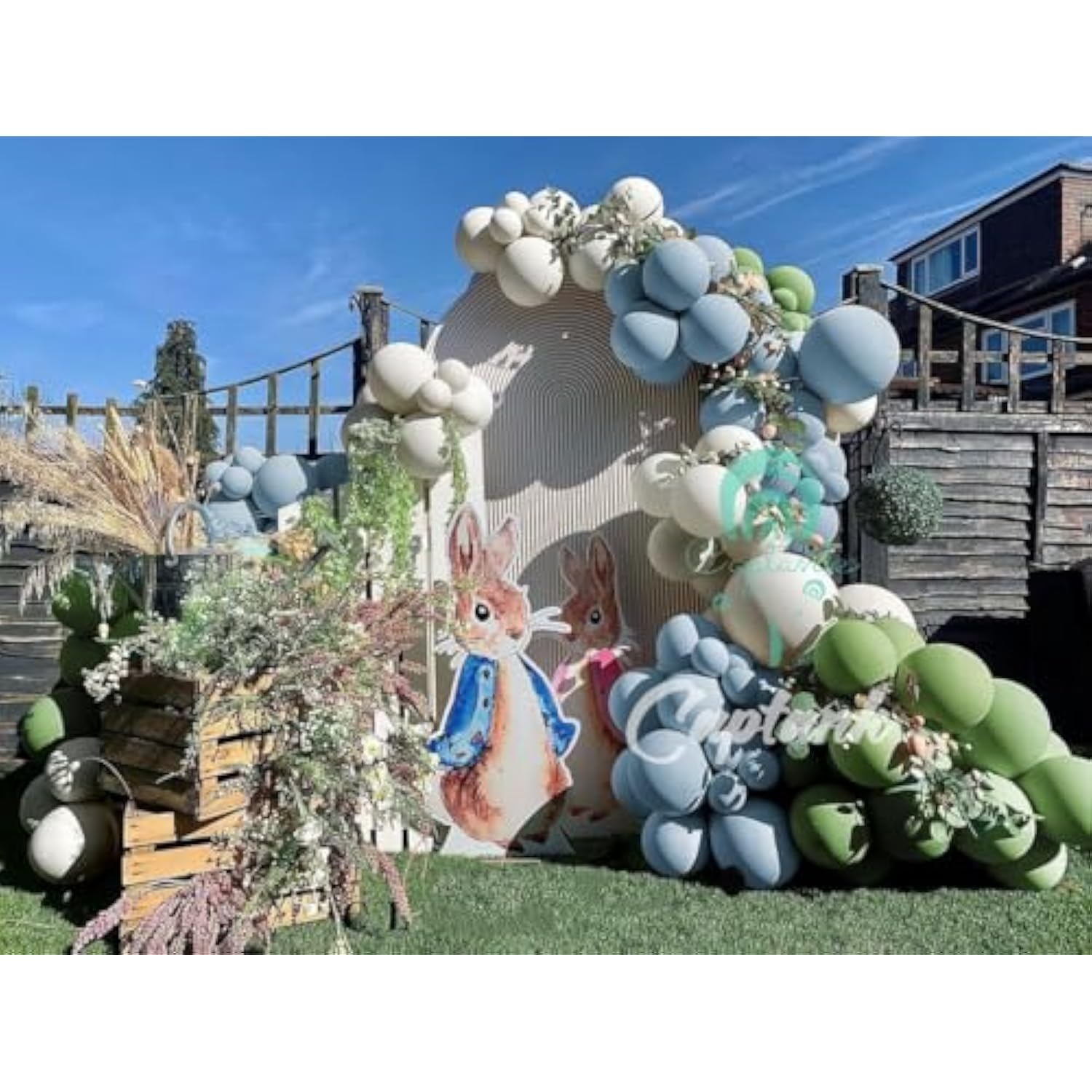 Dusty Blue Balloons Double Stuffed Blue Balloon Garland Arch Kit Different Sizes 18In 12In 5In Latex For Birthday Baby Shower Gender Reveal Neutral Party