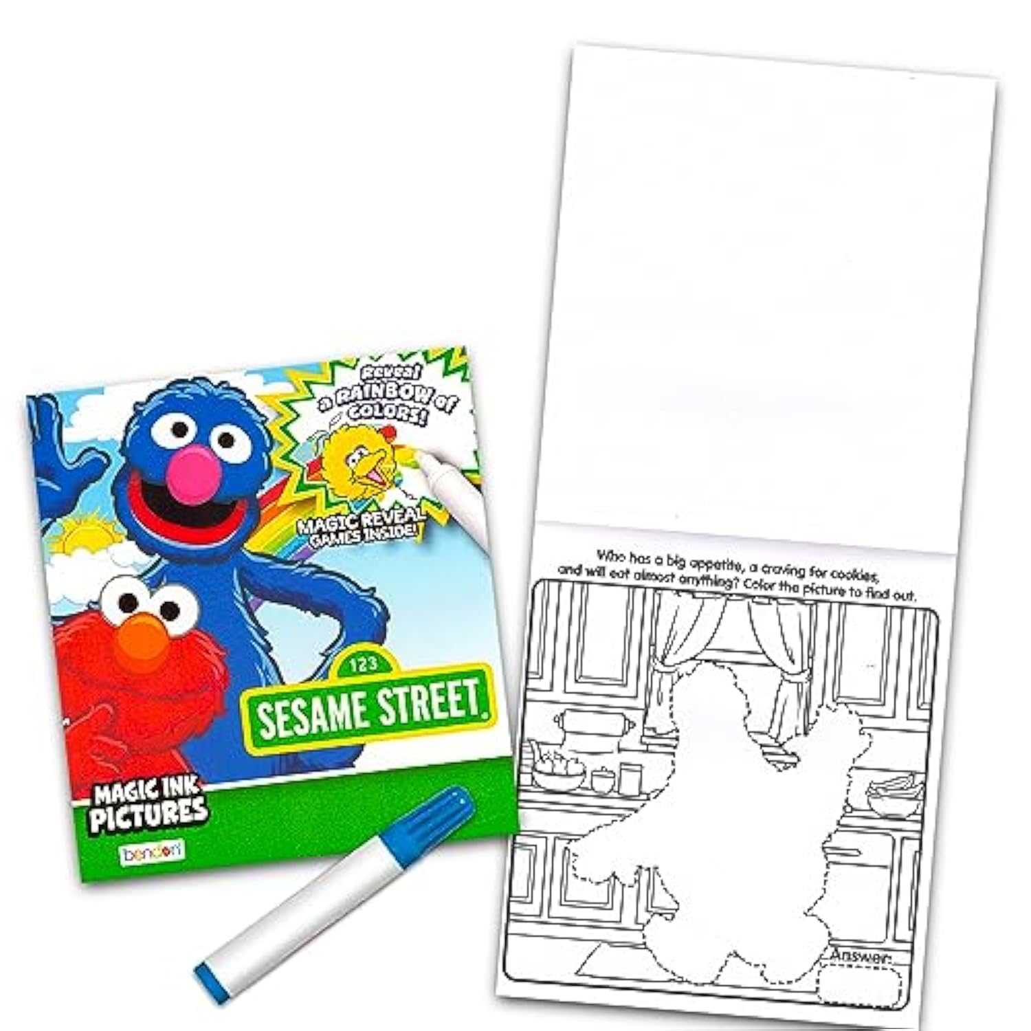 Sesame Street Imagine Ink Coloring Book Set For Girls Boys - 12 Pack No Mess Coloring Books | Elmo Sesame Street Party Supplies