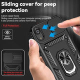 For Iphone Xr Phone Case With Hd Screen Protector: [Military Grade 20Ft. Drop Tested] Ring Shockproof Protective Phone Case For - Iphone Xr (Black)