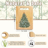Christmas Tree Cutting Chopping Board For Kitchen, Winter Christmas Kitchen Decor, Holiday Winter Xmas Tree Boo Bamboo Cutting Boards For Friends Family Party Hostess