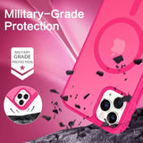 Magnetic For Iphone 11 Pro Case, [Compatible With Magsafe] [Military-Grade Drop Protection] Translucent Matte Slim Fit Shockproof Women Men Girl Phone Case For Iphone 11 Pro 5.8",Hot Pink