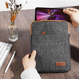 9.7-10 Inch Tablet Sleeve Water Resistant Laptop Bag For 9.7" 10.5" 11" Ipad Pro/Apple 10.2" Ipad/10 Surface Go/Huawei Mediapad M5 Pro/10.5" Samsung Galaxy Tab A S6/Lenovo Smart/Acer -Brown