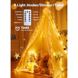 LED Firecracker String Lights 10Ft 120 LEDs USB Twinkle Lights with Remote