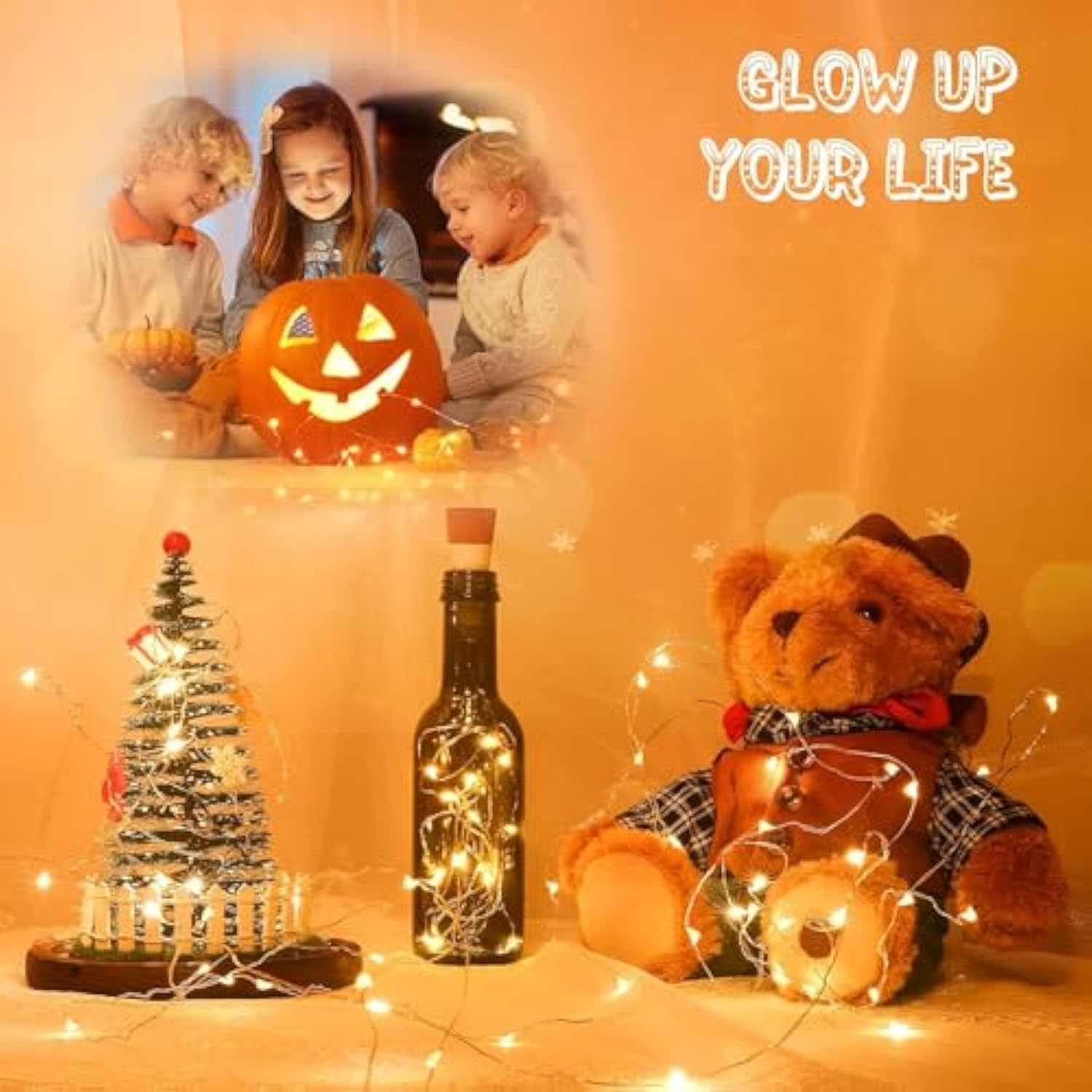 Led Cork Bottle Lights, Waterproof Rechargeable Usb String Fairy Lights With 20 Led, Great For Diy Party Christmas Decor