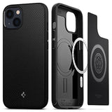 Spigen Mag Armor (MagFit) Compatible with MagSafe Designed for iPhone 13 Case (2021) - Matte Black