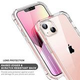 Clear Case For Iphone 13 (Only) 6.1-Inch, [Built-In Screen Protector] Full Body Protection Bumper Shockproof Rugged Cover For Iphone 13 -(Clear)