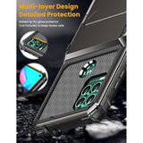 For Moto G Stylus 5G 2021 Case Wallet 5 Credit Card Holder Flip Cover Id Slot Back Pocket Dual Layer Anti-Scratch Hard Shell Tough Protective Bumper For Moto G Stylus 5G 2021 Gunmetal Bronze