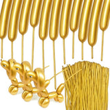 Metallic Long Balloons Art Kit For Twisting, Chrome 260Pcs Skinny Modeling Balloons Supplies For Birthday Party Wedding Festival Decorations