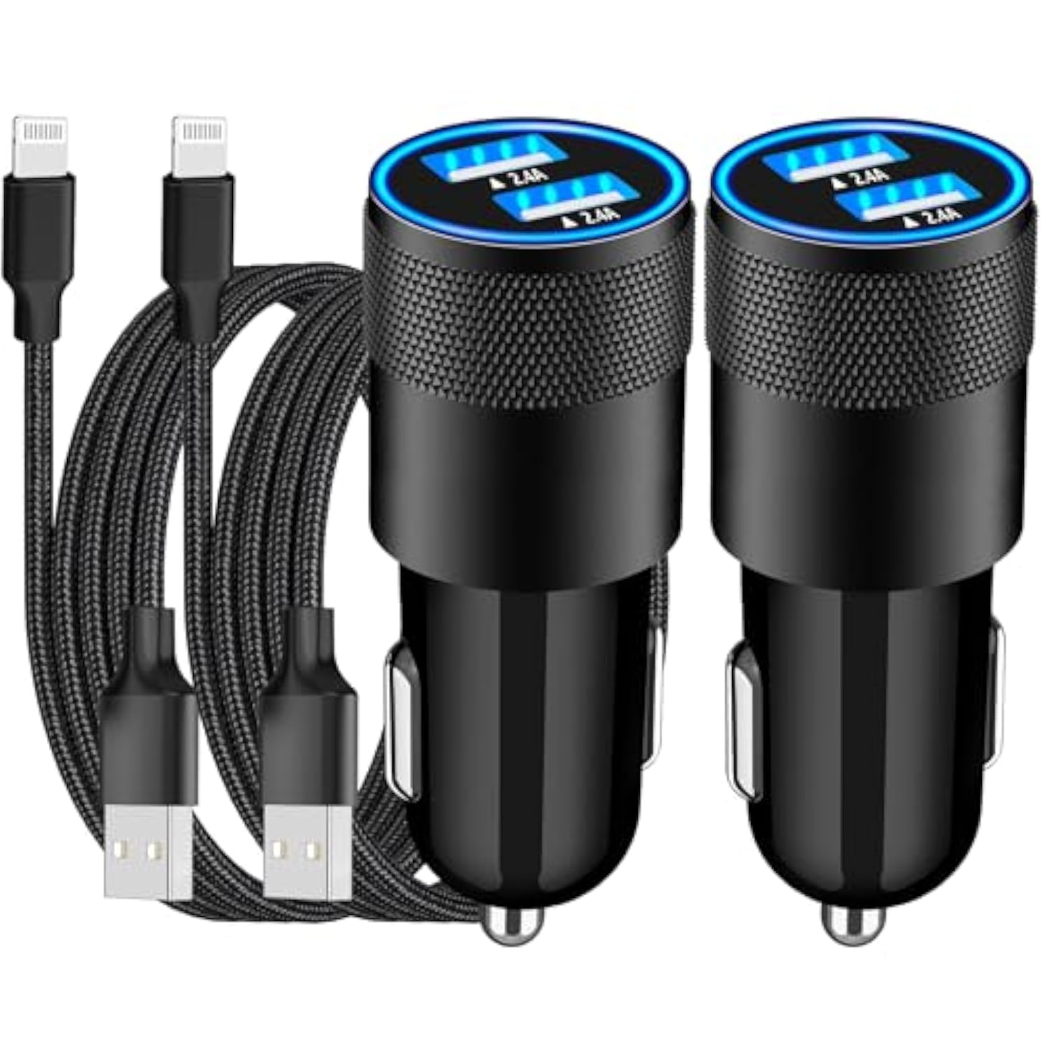 ?Mfi Certified?Iphone 15 Fast Car Charger, 66W Pd&Qc Car Power Cigarette Lighter Usb-C Fast Car Charging Adapter + 2Pack Type-C Cable For Iphone 15/15 Pro Max/Galaxy S24/S23/Pixel/Ipad Pro
