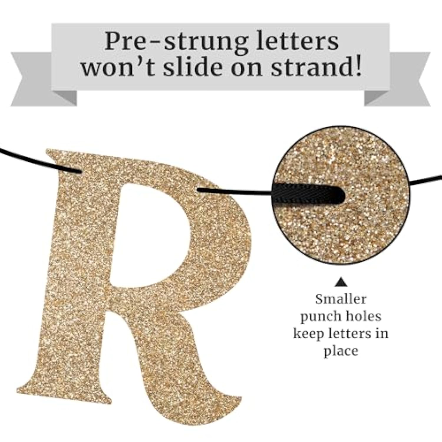 Pre-Strung Mastered It Banner - No Diy - Gold Glitter Graduation Party Banner - Pre-Strung Garland On 10 Ft Strand - Gold Grad Congrats Class Of 2025 Party Decorations & Decor. Did We Mention No Diy