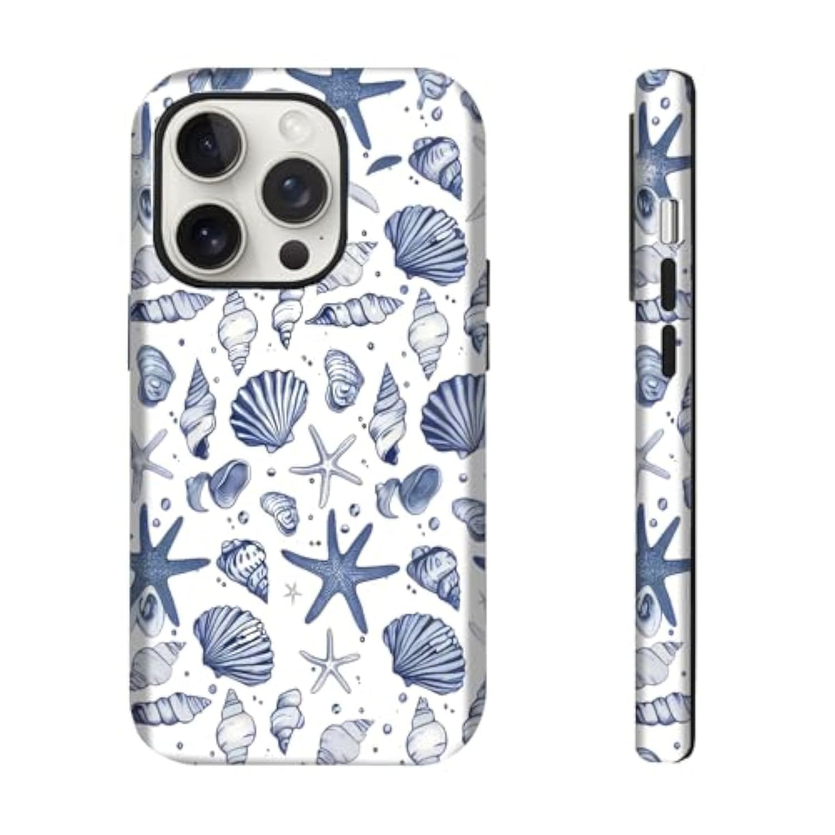 Compatible For Iphone 13 Case, Coastal Beach Summer Blue Ocean Seashell Aesthetic Protective Phone Case (For Iphone 13), Rui-97A-A