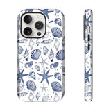 Compatible For Iphone 13 Case, Coastal Beach Summer Blue Ocean Seashell Aesthetic Protective Phone Case (For Iphone 13), Rui-97A-A