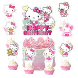 25-Pc Kitty Cake Set with Cupcake Toppers & Cake Topper for Birthday Parties