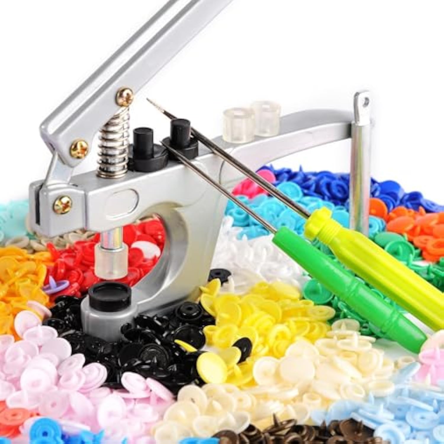 Snaps And Snap Pliers Set, 375 Sets T5 Plastic Buttons For Sewing And