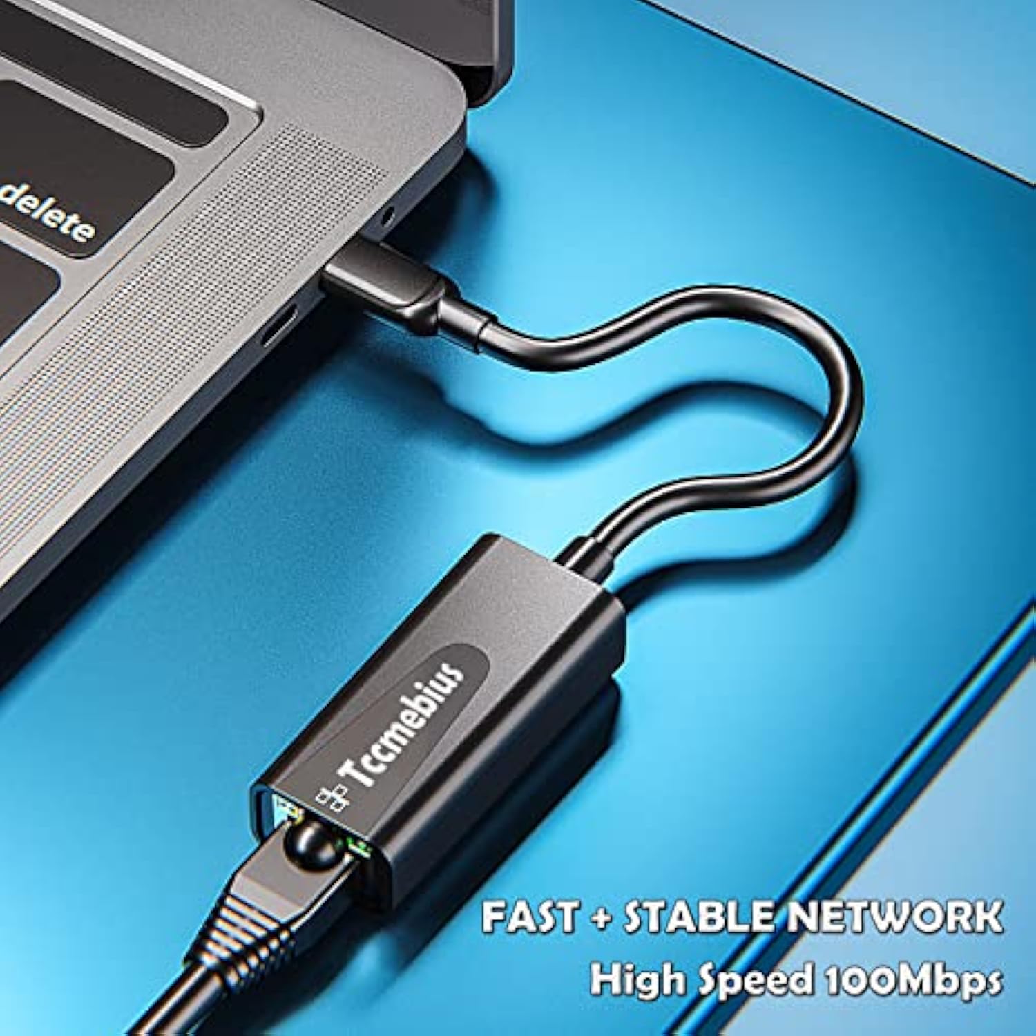 Usb C Ethernet Adapter, Usb C To 10 100 Rj45 Network Adapter Lan Wired Adapter