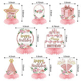 Floral Happy Birthday Decorations Honeycomb Centerpieces for Women Girls