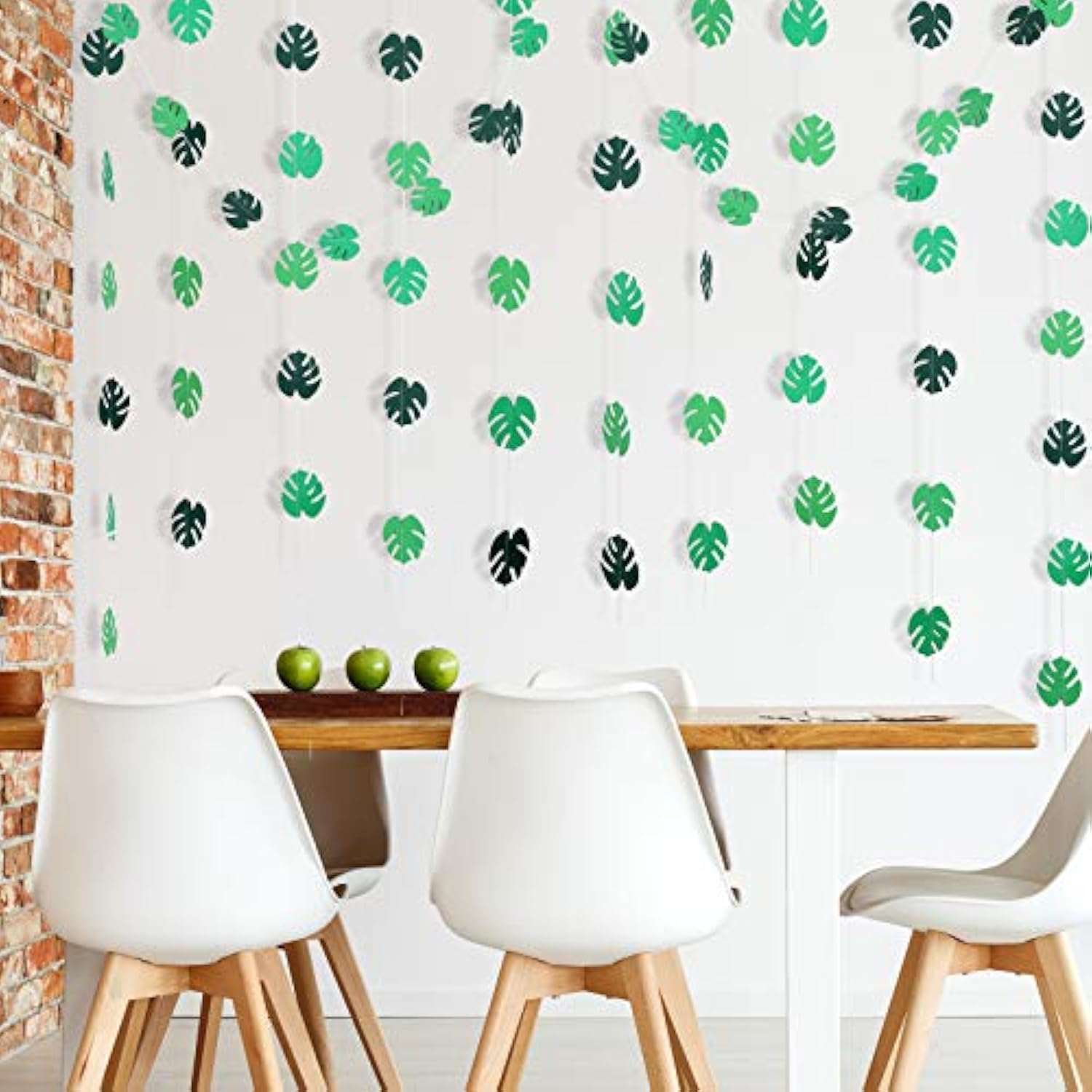 4 Pieces 13 Feet Palm Tropical Banner Palm Leaf Banner Hawaii Luau Par