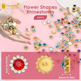 50Pcs Rhinestone Buttons Embellishments Sew On Crystal Rhinestones Fla