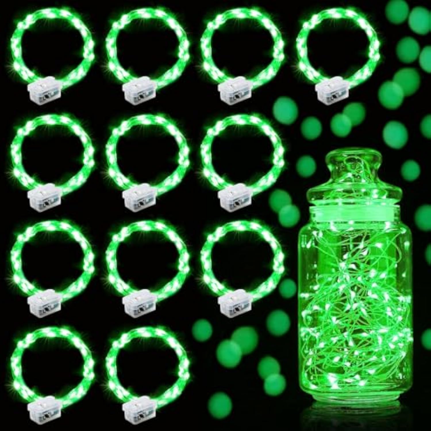 Led Fairy Lights 3 Modes Battery Operated String Lights Waterproof Silver Wire 7 Feet Firefly Starry Moon Mason Jar Ligh