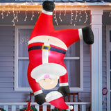 6 Ft Tall Hanging Christmas Santa Inflatables Decoration, Christmas Inflatable Santa Hanging Upside Down, Blow Up Yard D
