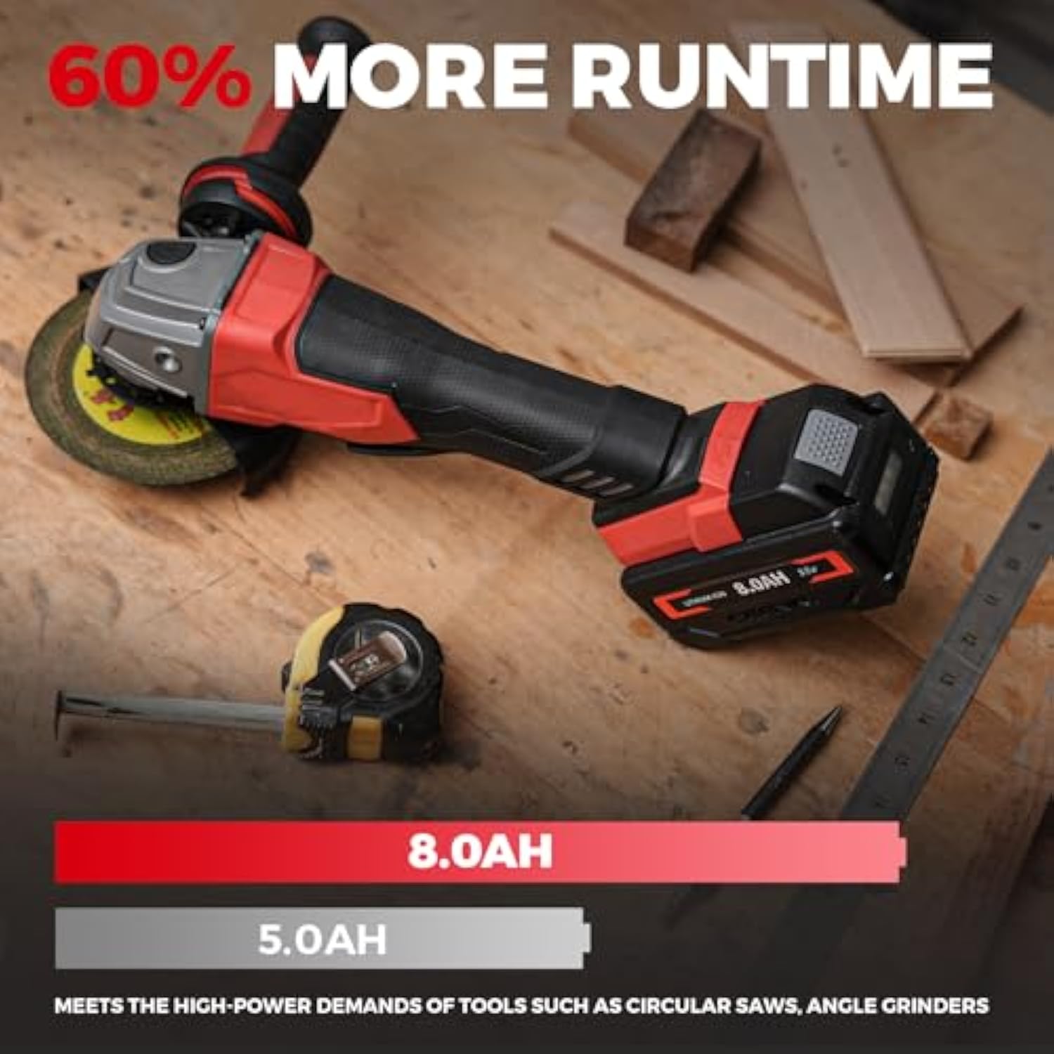 M-18 8.0Ah Lithium Battery Replacement For Milwaukee M-18 Battery Compatible With Milwaukee Battery 18V Cordless Power Tools