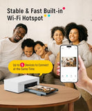 M100 4X6'' Photo Printer, Wi-Fi Picture Printer, 20 Sheets, Full-Color Photo, Instant Phone Printer For Iphone, Android, Smartphone, Thermal Dye Sublimation, Portable Photo Printer For Home Use