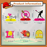 12 Pieces Softball Party Decorations Softball Honeycomb Centerpieces T