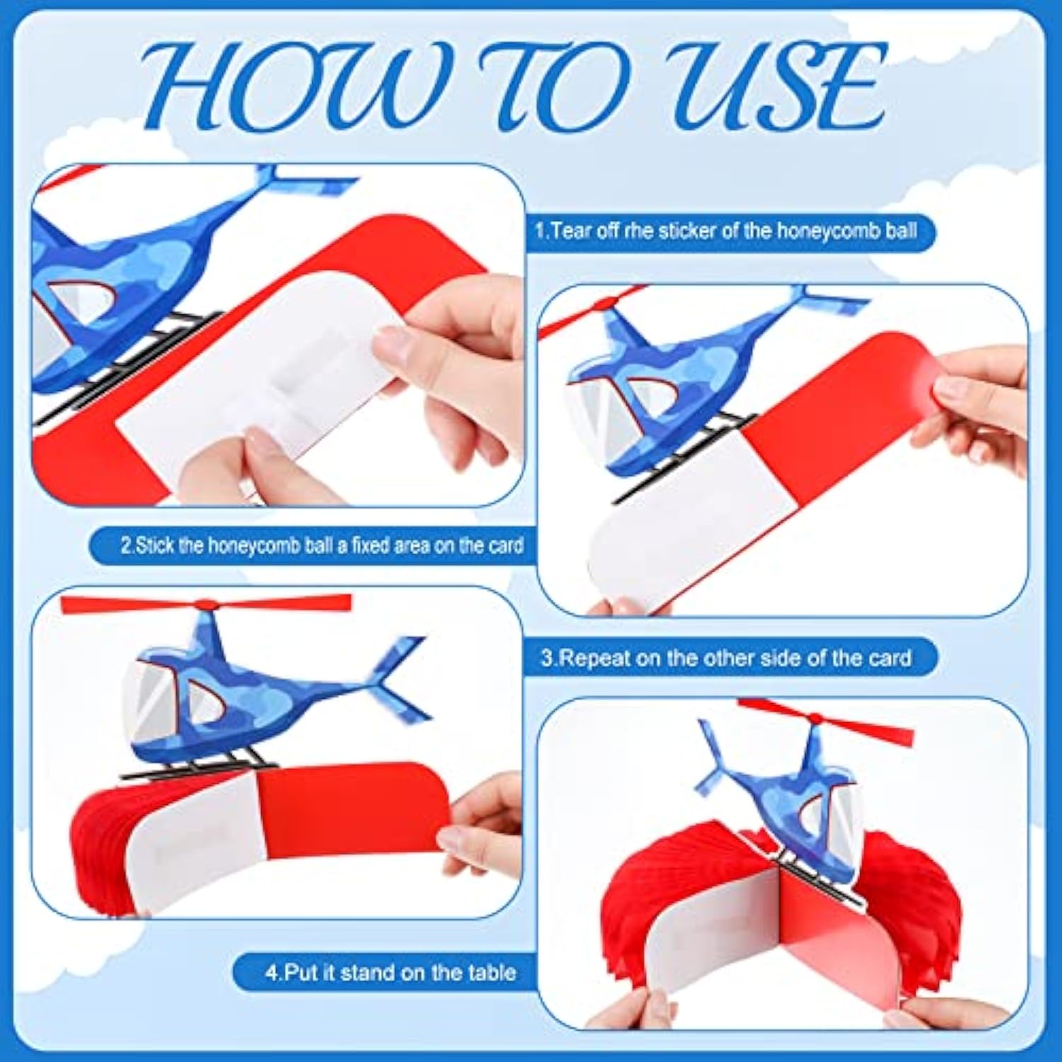 10Pcs Airplane Honeycomb Centerpieces 3D Table Decor for Party & Baby Shower