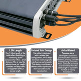 Premium Series 100% Ofc Copper Rca Interconnects Stereo Cable, 2 Channel 1.5'