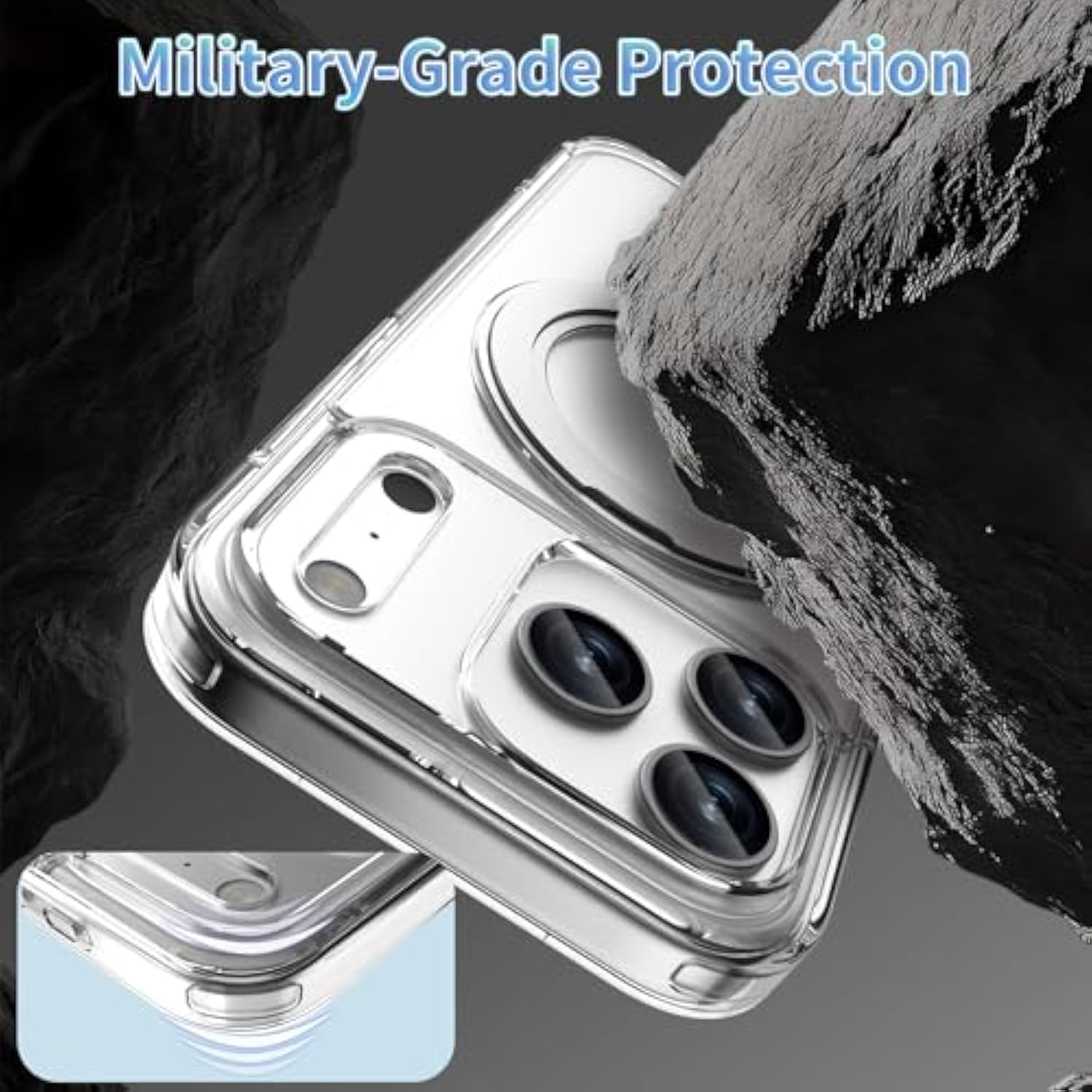 360° Magnetic Stand Case Compatible With Iphone 17 Pro Max, Rotatable Flexible Ring Holder Phone Cover For Men Women | Compatible With Magsafe | Shockproof & Anti-Scratch | Anti-Yellowing