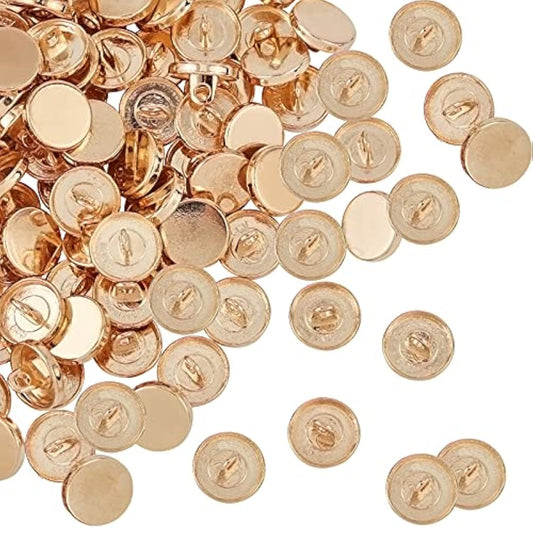 100Pcs 12Mm Metal Flat Buttons Alloy Shank Buttons For Sewing Diy Craf