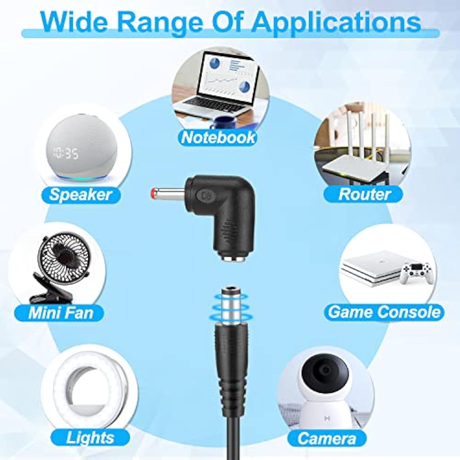 Usb C To Dc Adapter,Barrel Pd Trigger Cable(3.3Ft) With 10 Connector Tips,Usb To Dc Power Cable Can Switch Voltage By Pressing The Key,Support Led Display Voltage