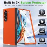 For Samsung Galaxy Z Fold 7 Case,Galaxy Z Fold 7 Case With Screen Protector,Shockproof Drop-Proof Slim Hard Pc Protective Cover For Samsung Z Fold7-Orange