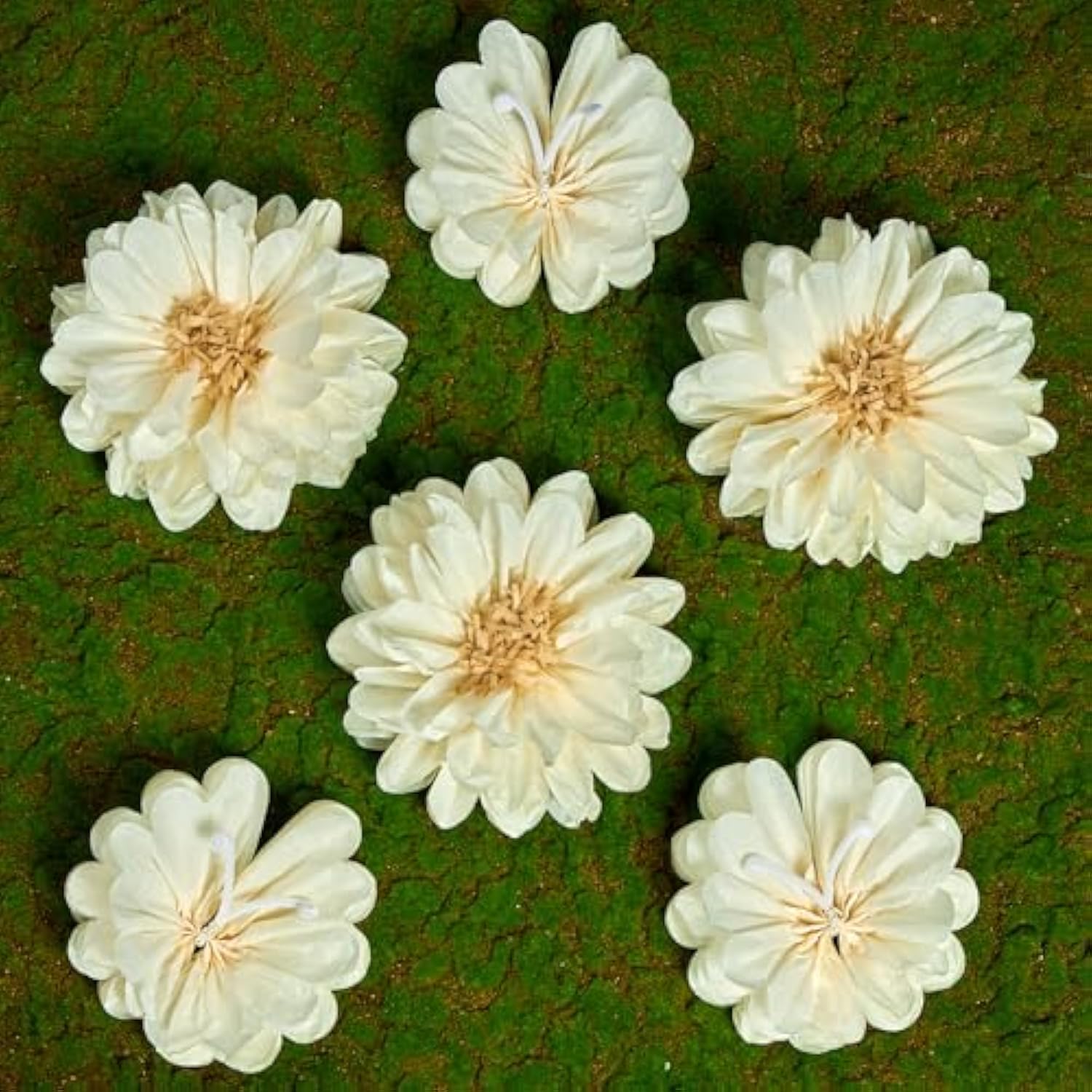 Tissue Paper Flowers White Paper Flowers Decorations Large Butterfly Decorations Butterfly Wall Decor For Wedding Baby Shower Bachelorette Bridal Shower 12Pcs