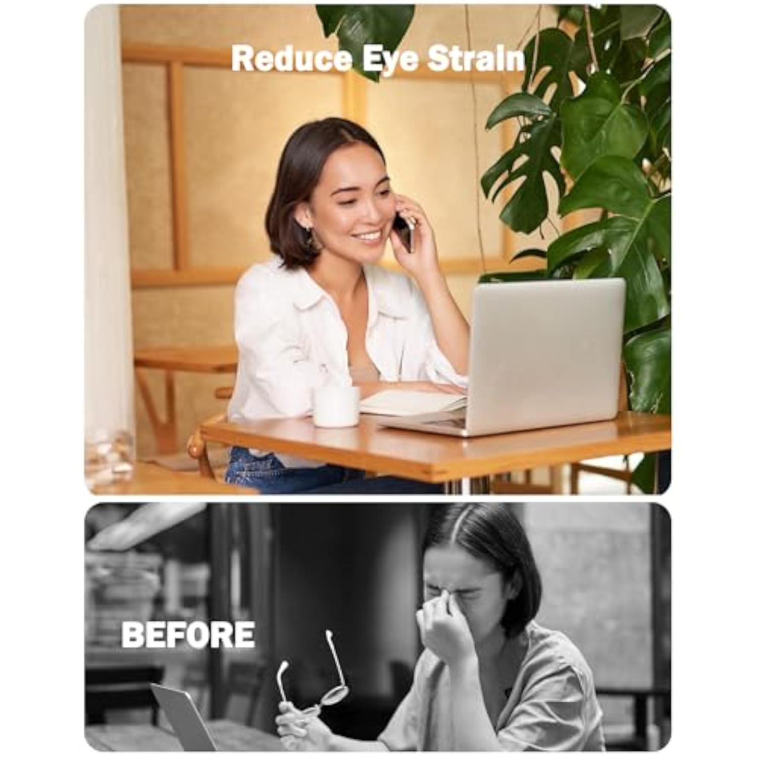 2-Pack 15.6 Inch Laptop Screen Protector -Blue Light and Anti Glare Filter