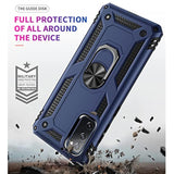 Galaxy S20 FE Case with Screen Protector and Ring Shockproof Blue