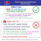 mCover Case ONLY Compatible for 2024+ 15" Microsoft Surface Laptop 7 (Model# 2037) Windows PC with ARM CPU and AI-Powered Copilot+ (NOT Fitting Other Surface Models) - Pink
