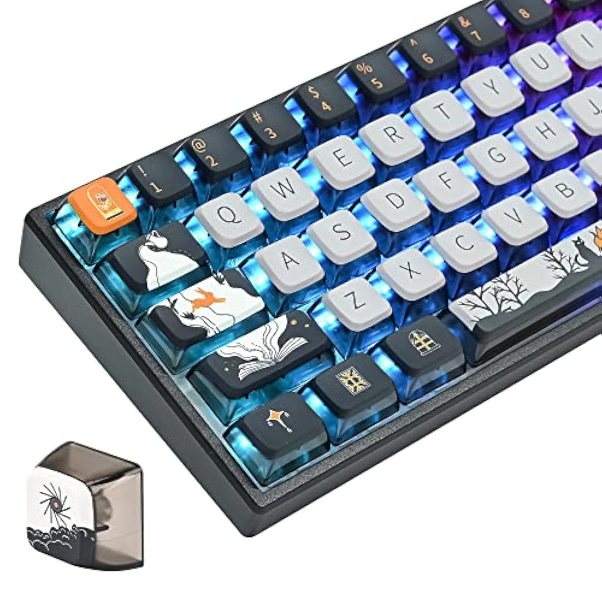 150-Key Carbon Keycaps Asa Profile Pbt Key Cap Set For Cherry Mx Gateron Kailh