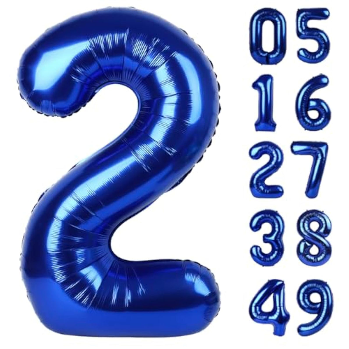40 Inch Night Blue Number Balloon for Birthday Anniversary Graduation and Party