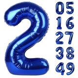 40 Inch Night Blue Number Balloon for Birthday Anniversary Graduation and Party