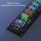 Powered Usb 3.0 Hub, 6 Ports High Speed Usb 3.0 Hub Splitter With 24W Power Ad