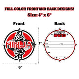 Karate Ninjas Birthday Invitations, Ninja Samurai Shaped Birthday Party Invitation Cards For Kids Girls Boys Adults, Ninja Birthday Party Decorations -(20 Sets 4" X 6" Cards With Envelopes) - Jy572