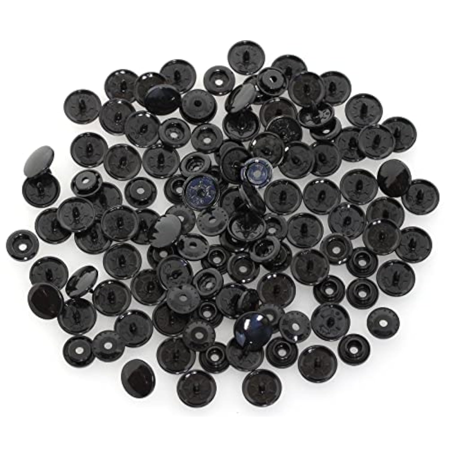 200 Sets Kam Extra Long Prong Plastic Snaps, Size 20 T5 Glossy Round R