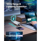 Baseus Charging Station 100W - 7 Ports Power Strip Usb C Charger With Surge Protection(1200J), Fast Charging Laptop Charger Desktop Accessory For Macbook Pro, Iphone, Dorm, Home, Office